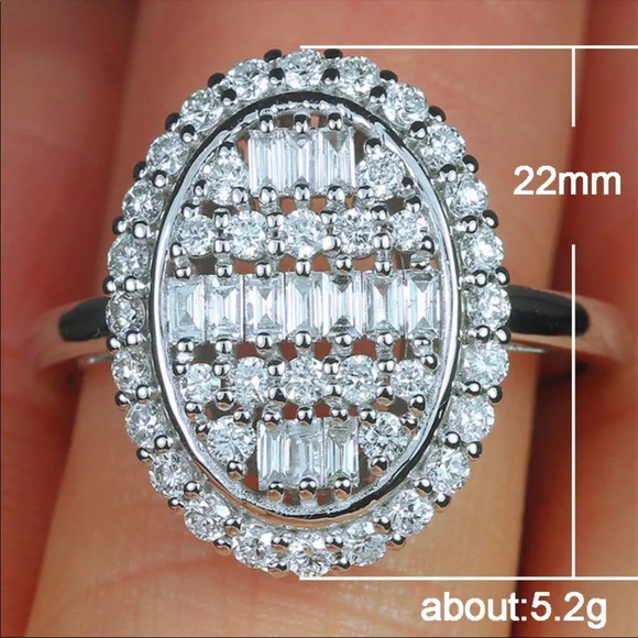 New Beautiful 925 Silver Diamonds Ring - Picture 3 of 6